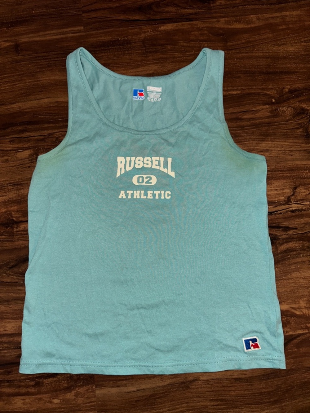 Russell Athletic Teal Graphic Tank Top XS